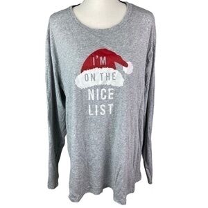 North Pole Trading Co Pajama Top Mens Size XL Sleepwear Long Sleeve Christmas